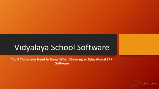 Top 5 Things You Need to Know When Choosing an Educational ERP Software