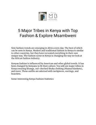 5 Major Tribes in Kenya with Top Fashion & Explore Msambweni.docx