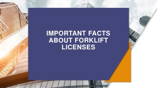 Important Facts About Forklift Licenses