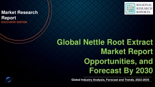 Global Nettle Root Extract Market Expected to Expand at a Steady 2022-2030