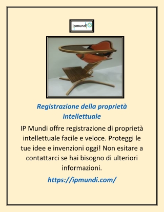Registrazione Proprietà Intellettuale | Ipmundi.com