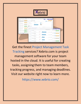 Project Management Task Tracking | Xebrio.com