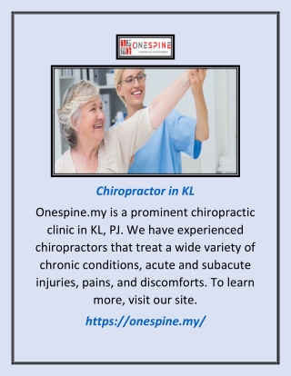 Chiropractor in Kl | Onespine.my