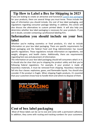 Tip How to Label a Box for Shipping in 2023