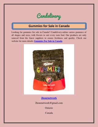 Gummies for Sale in Canada  Candelivery.online
