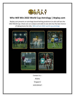 Who Will Win 2022 World Cup Astrology  8nplay.com