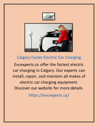 Calgary Faster Electric Car Charging | Evcexperts.ca