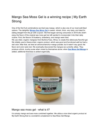 MANGO AND SEA MOSS IS A WINNING COMBINATION