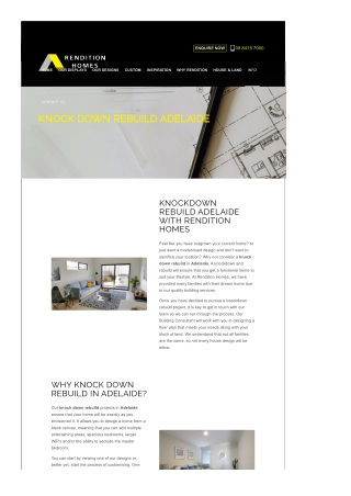 Knock Down Rebuild Adelaide