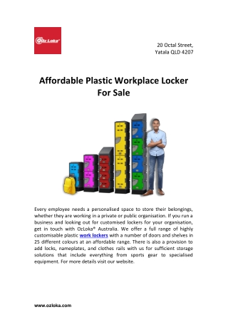 Affordable Plastic Workplace Locker For Sale