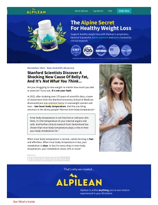 Alpilean Weight Loss Dietary Supplement