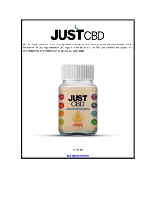 cbd kapseln holland | Justcbdstore.de