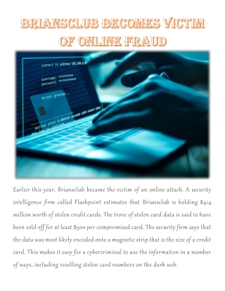 Briansclub Becomes Victim of Online Fraud