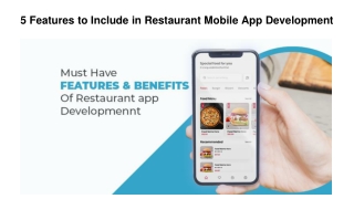 5 Features to Include in Restaurant Mobile App Development