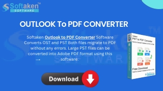 Outlook to PDF Converter Software - Softaken Software