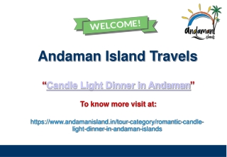 Candle Light Dinner in Andaman