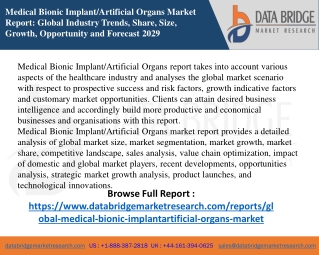 Medical Bionic ImplantArtificial Organs Market