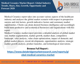 Medical Ceramics Market