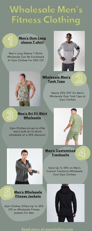 Prominent Wholesale Mens Fitness Clothing Manufacturer Providing Up to 50% Off