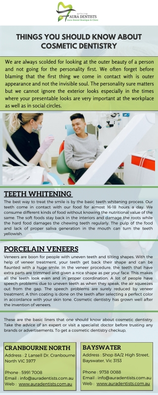 Things You Should Know About Cosmetic Dentistry