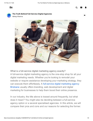 The Truth Behind Full-Service Digital Agencies