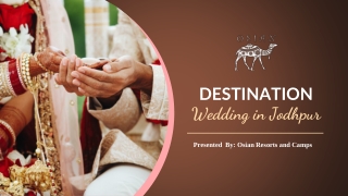 Plan A Destination Wedding in Jodhpur