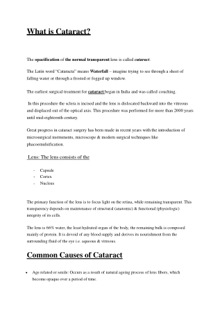 What is Cataract