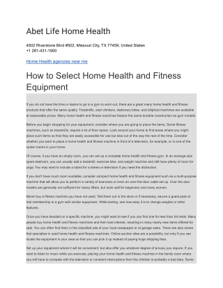 Abet Life Home Health
