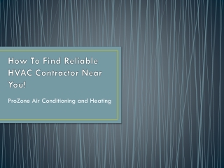Reliable HVAC Contractor Near You