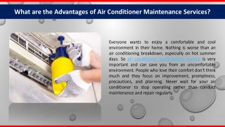 What are the Advantages of Air Conditioner Maintenance Services?