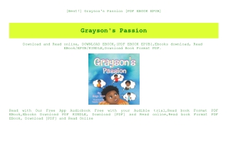 [Best!] Grayson's Passion [PDF EBOOK EPUB]