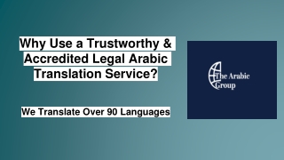 Why Use a Trustworthy & Accredited Legal Arabic Translation Service?