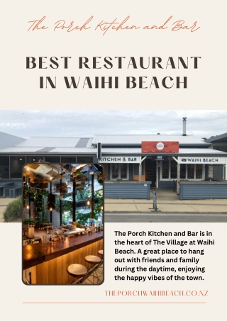 Search the Best restaurant in waihi beach