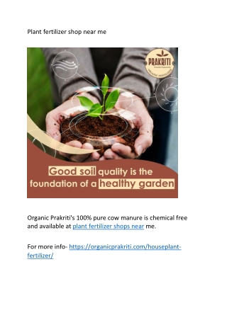 Plant fertilizer shop near me