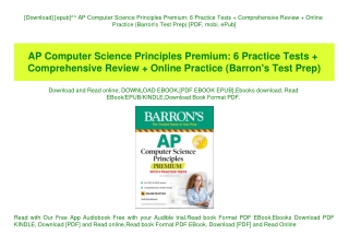 [Download] [epub]^^ AP Computer Science Principles Premium 6 Practice Tests   Comprehensive Review   Online Practice (Ba