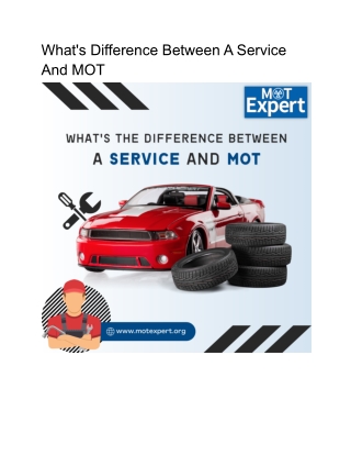 What's Difference Between A Service And MOT