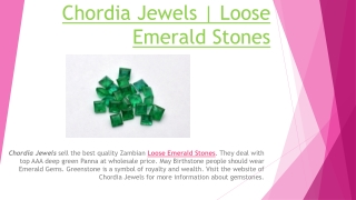 Chordia Jewels | Loose Emerald Stones