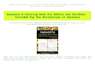 {Read Online} Sarasota A Coloring Book For Adults and Children Included Top Ten Attractions in Sarasota {read online}