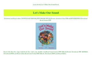 [read ebook] Let's Make Our Sound Book