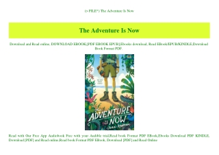 (P.D.F. FILE) The Adventure Is Now (READ PDF EBOOK)