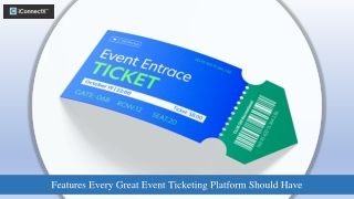 Best Features of Event Ticketing Software