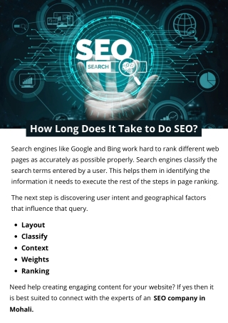 How Long Does It Take to Do SEO