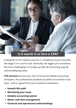 Is it worth it to hire a CPA?