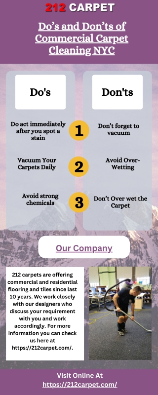 Do’s and Don’ts of Commercial Carpet Cleaning NYC