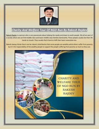 Charity And Welfare Tour Of NGO Run By Rakesh Rajdev