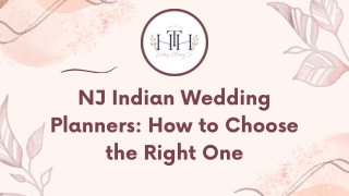 NJ Wedding Planners How to Choose the Right One