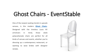 Ghost Chairs - EventStable