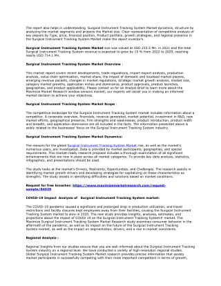 Surgical Instrument Tracking System Market