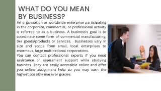 What do you mean by business