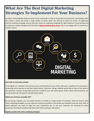 What Are The Best Digital Marketing Strategies To Implement For Your Business